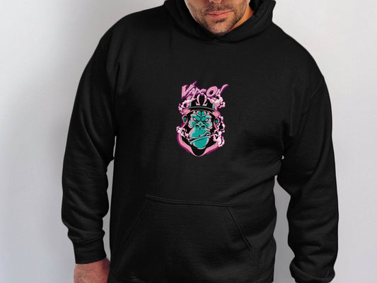 Vape On Gorilla with Premium Hat Hoodie - Design & Vybe