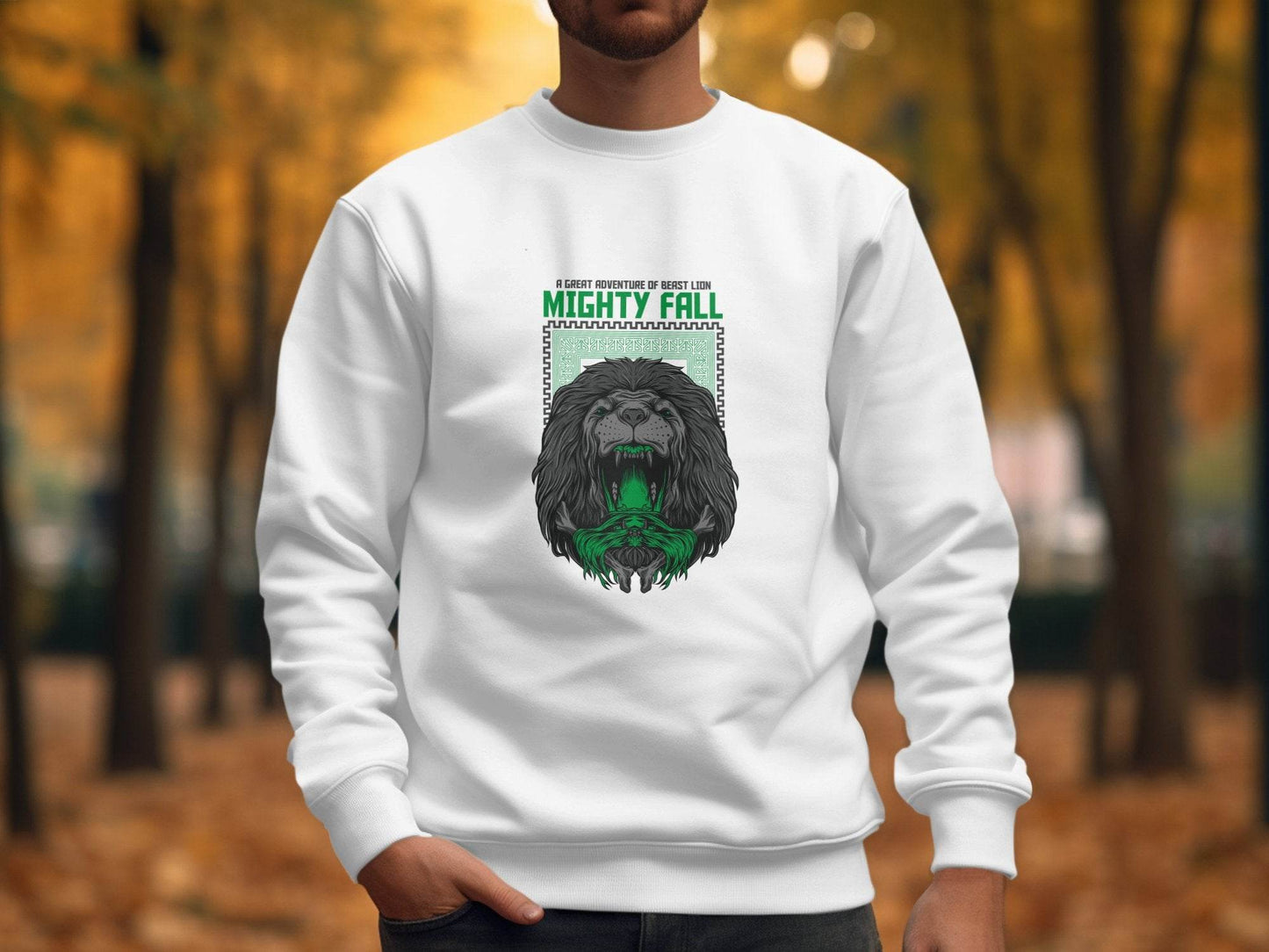 A Great Adventure Of Beast Lion Mighty Fall Design Hoodie - Design & Vybe