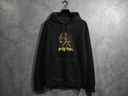 Alien Hunter Predator Weapon In Skulls Design Graphic Hoodie - Design & Vybe