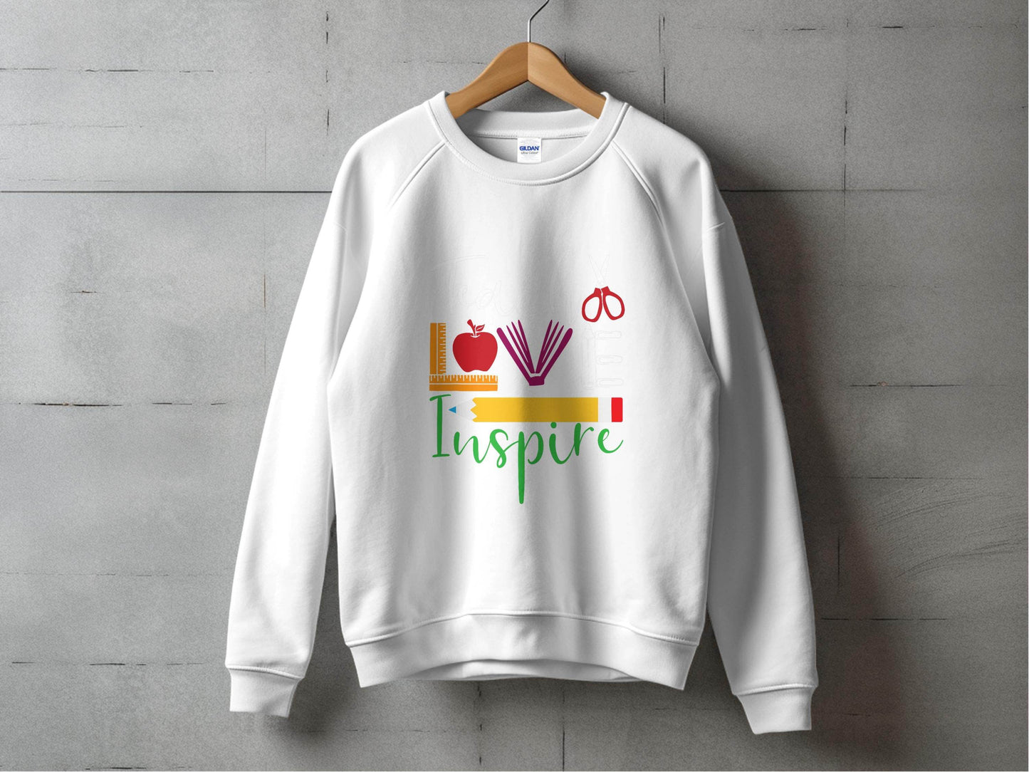 Teach Love Inspire Back To School Design Teachers Sweater - Design & Vybe
