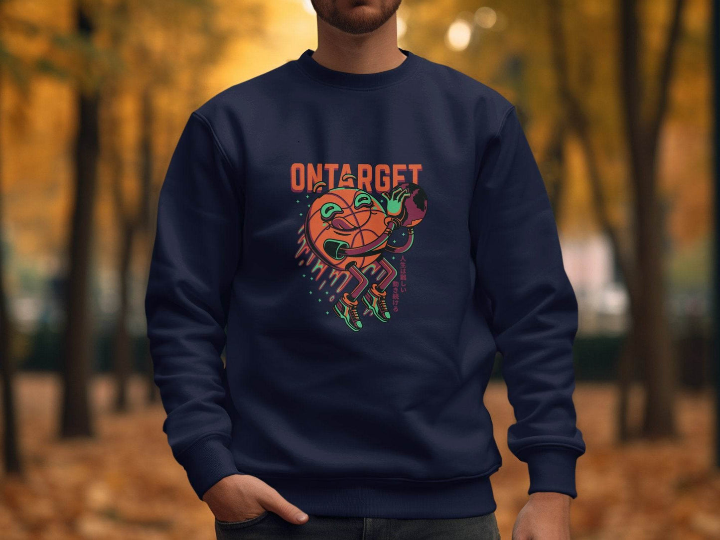 On Target Basketball Globe Design Premium Style Sweater - Design & Vybe