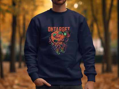 On Target Basketball Globe Design Premium Style Sweater - Design & Vybe