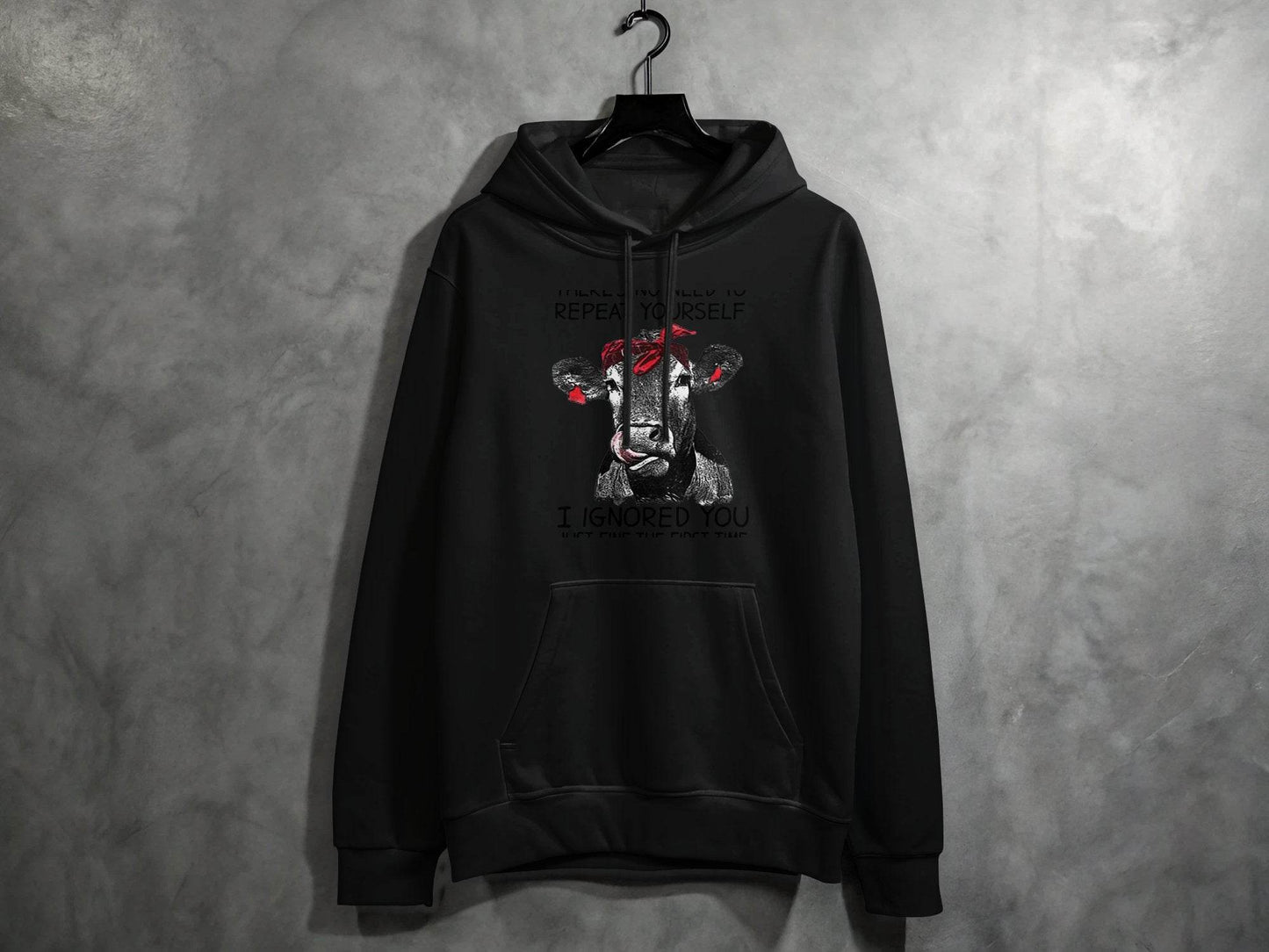 There's No Need to Repeat Yourself Funny Cow Hoodie - Design & Vybe