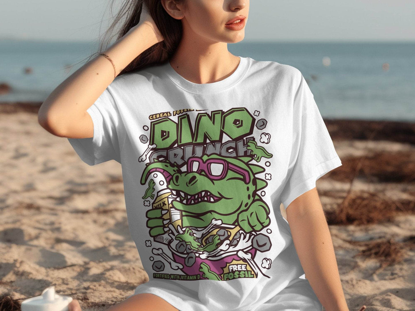 Dinosaur Cereal Crunch Tee for Fun T-Shirt - Design & Vybe