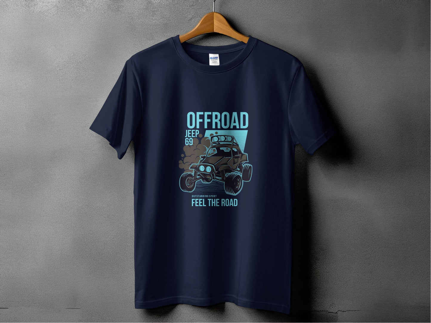 Offroad Jeep 69 Outstanding Sport Feel The Road T-Shirt - Design & Vybe
