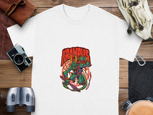 Grip Alligator Printed Graphic White Tee product type