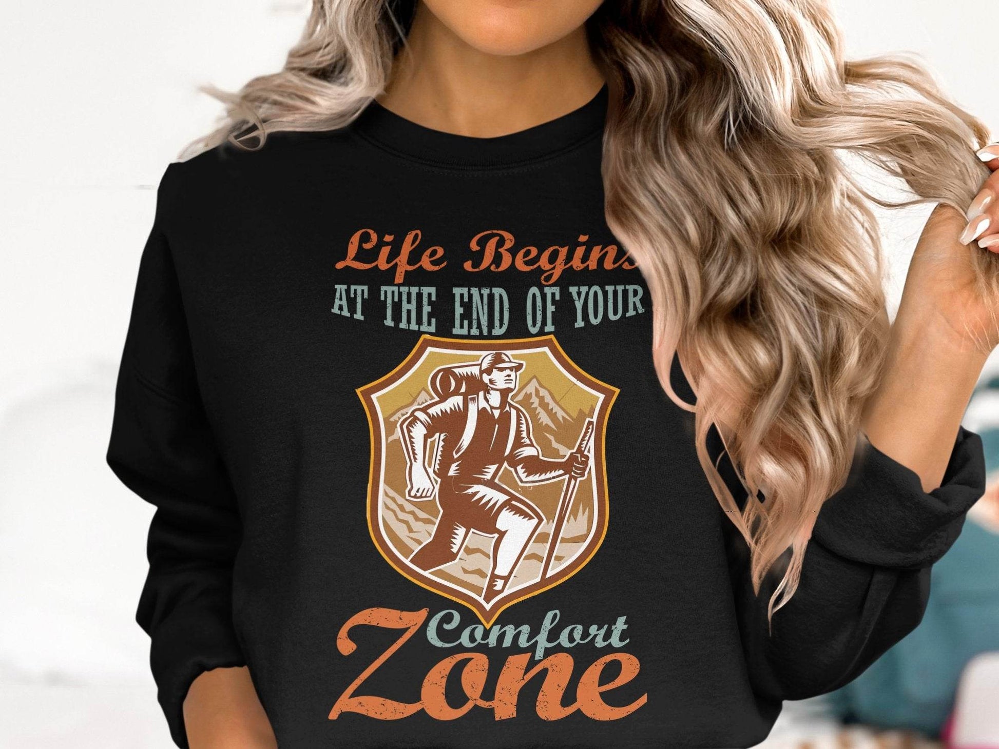 Life Begins At The End Of Your Comfort Zone Sweater - Design & Vybe