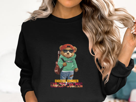 Endless Summer Bear with Guitar Graphic Sweatshirt product type