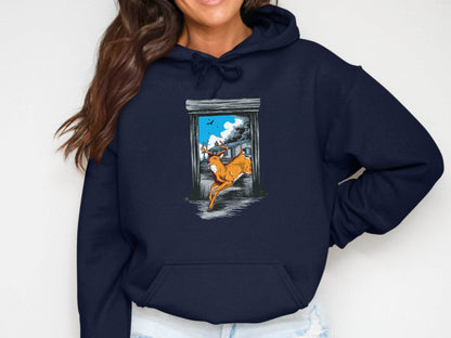 Wildlife Escape Deer Graphic Hoodie - Design & Vybe