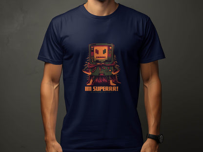 Retro Game Robot I'm Superrr Design Awesome T-Shirt - Design & Vybe