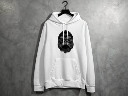 Fierce Beast Design Angry Gorilla Face Hoodie - Design & Vybe