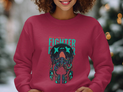 Retro Fighter Pilot Graphic SciFi Illustration Hoodie - Design & Vybe
