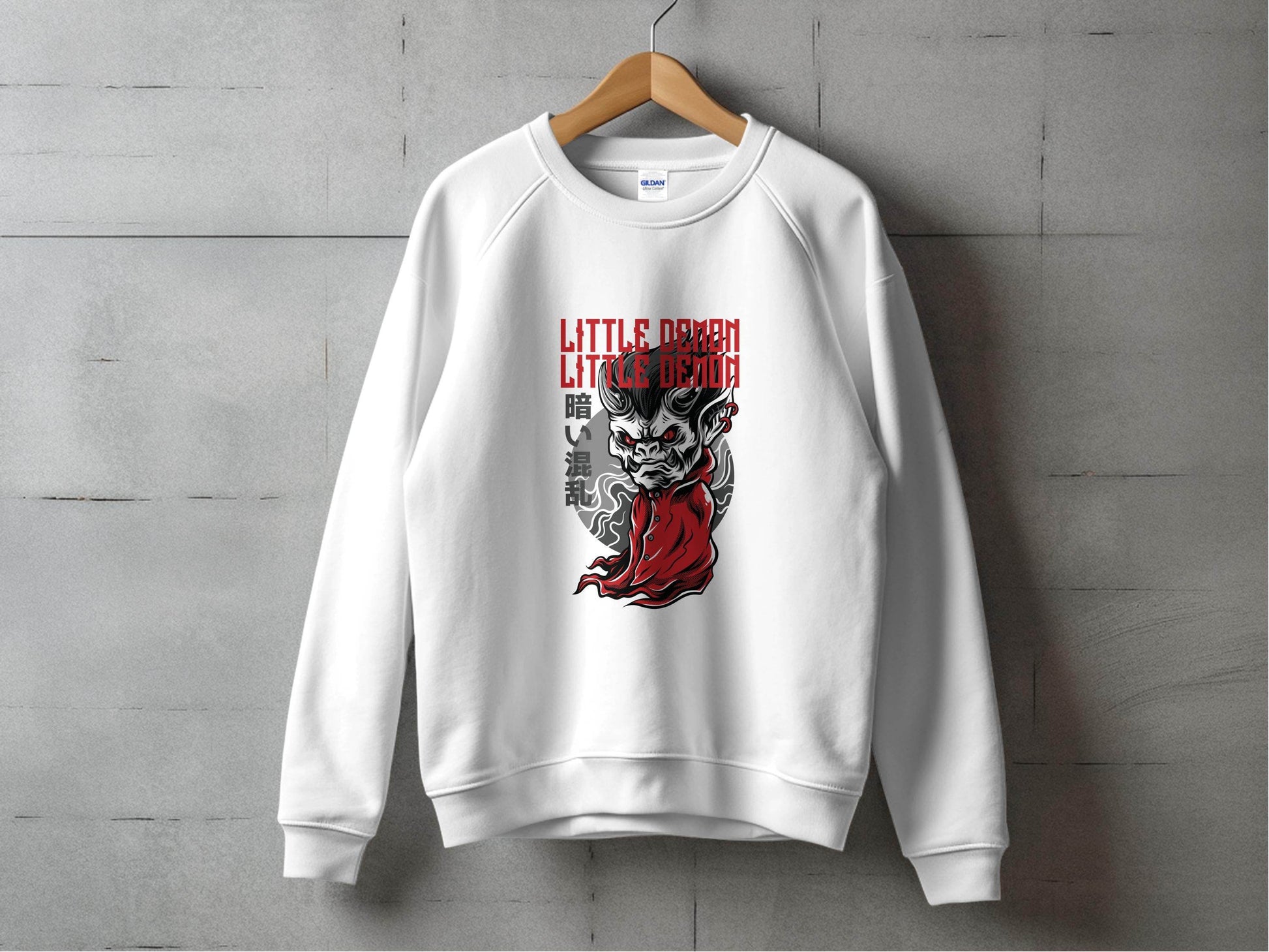 Little Demon Graphic Japanese Art Style Sweater - Design & Vybe