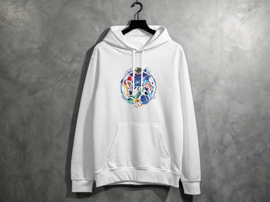 Metroid Meets Mega Man Character Design in Space Hoodie - Design & Vybe