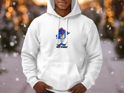 Funny Not Sorry Fish Style Skeleton With Sunglasses Hoodie - Design & Vybe