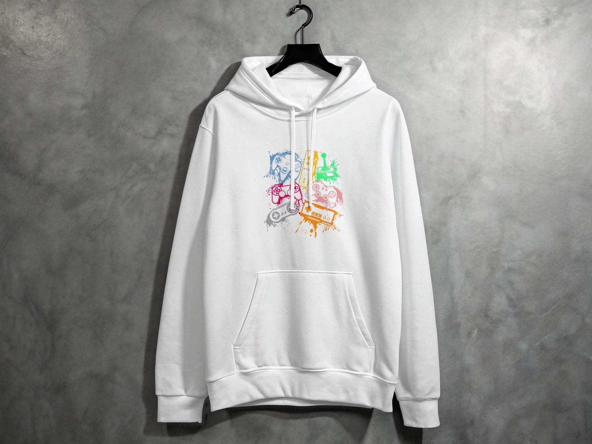 Gaming Console Joypad Colorful Style Design Artwork Hoodie - Design & Vybe