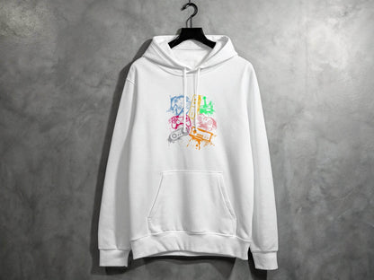 Gaming Console Joypad Colorful Style Design Artwork Hoodie - Design & Vybe