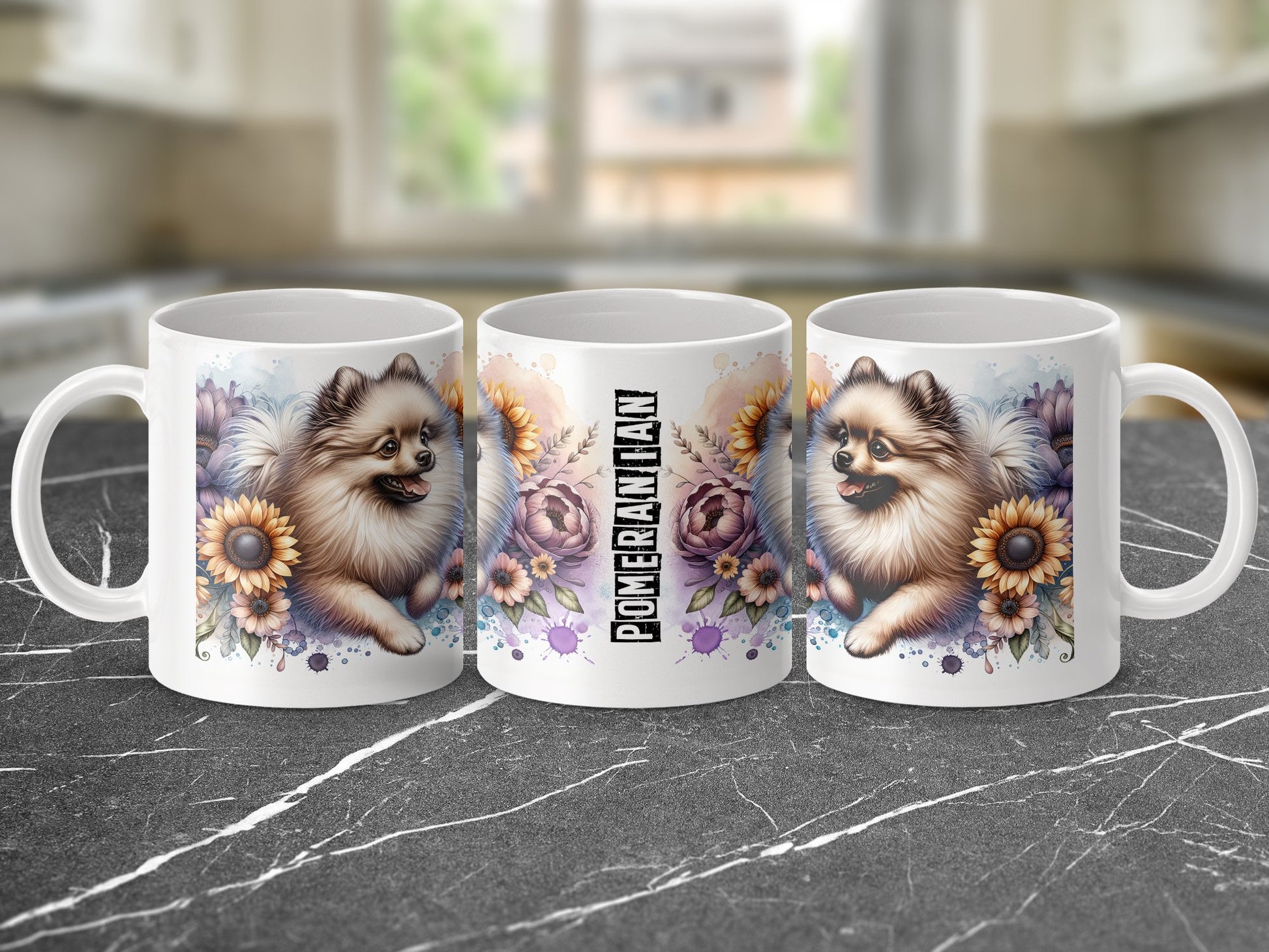 Adorable Pomeranian Dog Artwork Mug Product Type