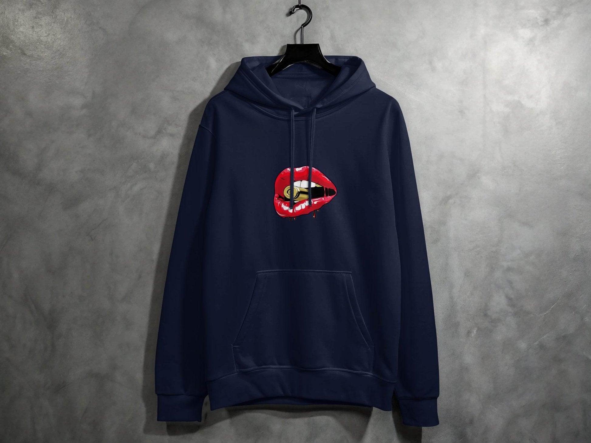 Crooks And Castles Bullet With Red Lips Graphic Hoodie - Design & Vybe