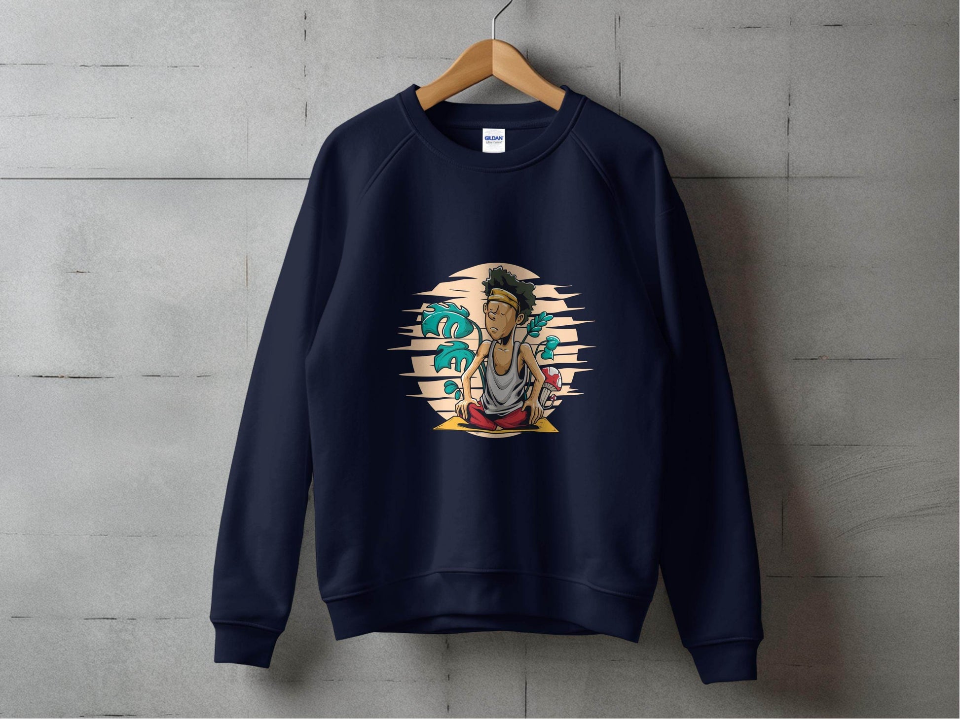 Yoga Enthusiast Graphic Printed Casual Sweater - Design & Vybe