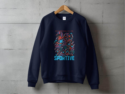Sportive Characters Artistic Graphic Design Premium Sweater - Design & Vybe