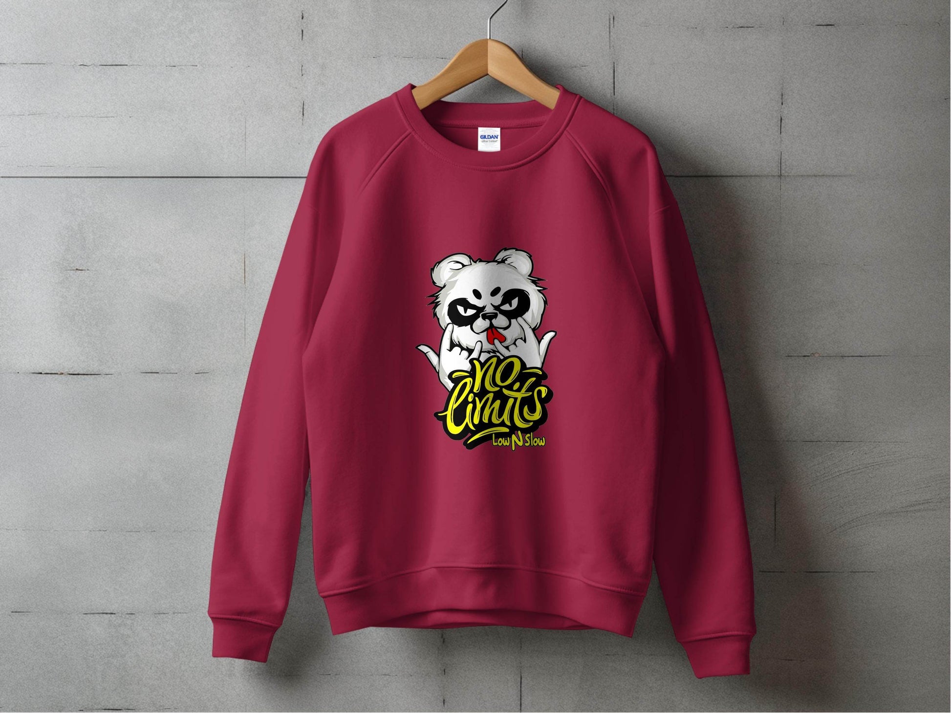 No Limits with Cool Panda Low N Slow Graphic Hoodie - Design & Vybe