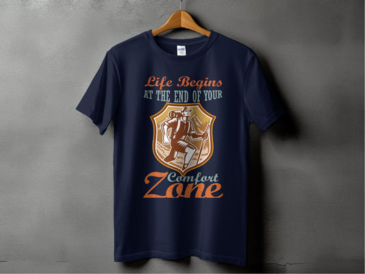 Life Begins At The End Comfort Zone graphic t-shirt product