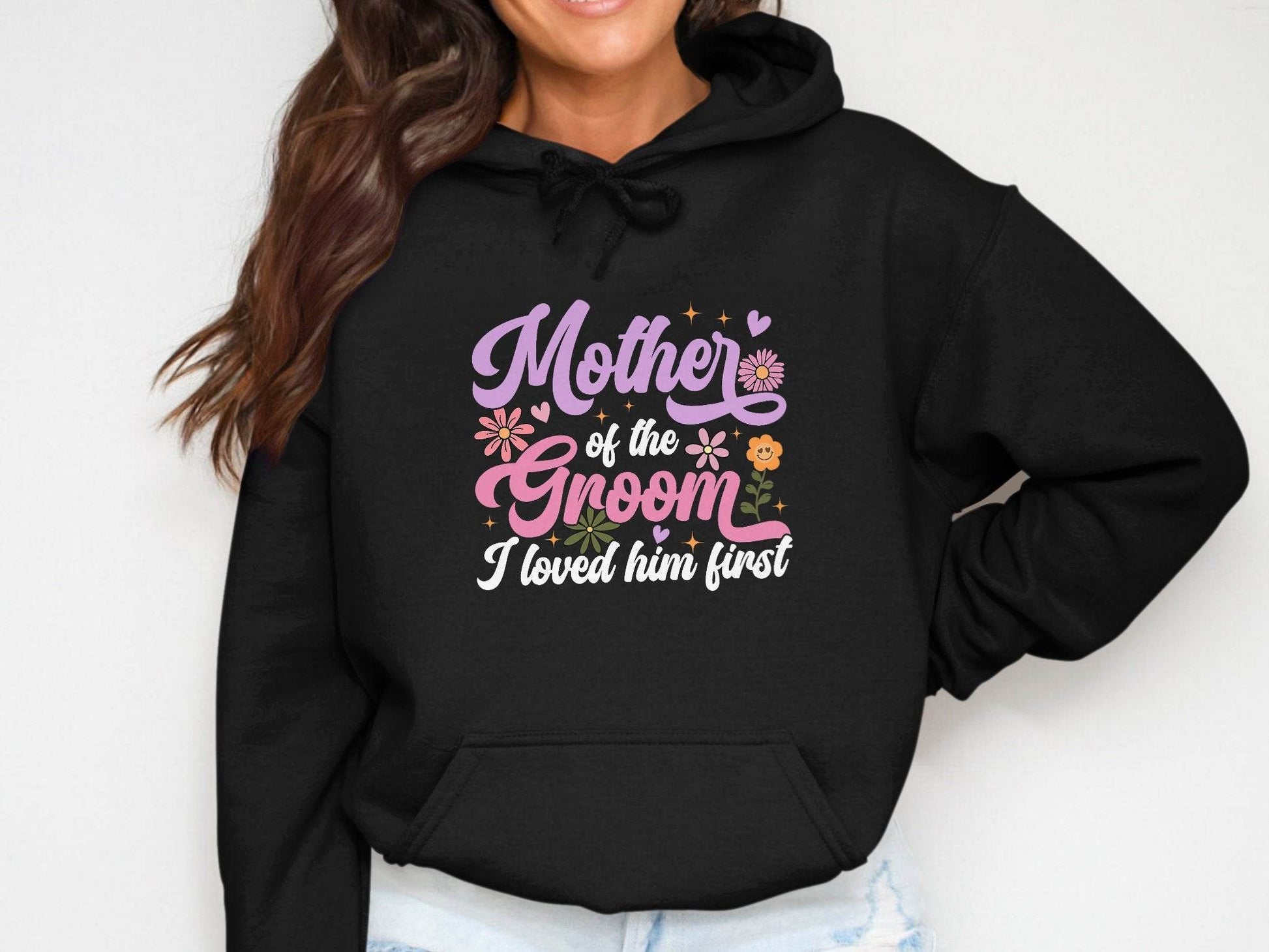 Mother of the Groom I Loved Him First Floral Art Hoodie - Design & Vybe