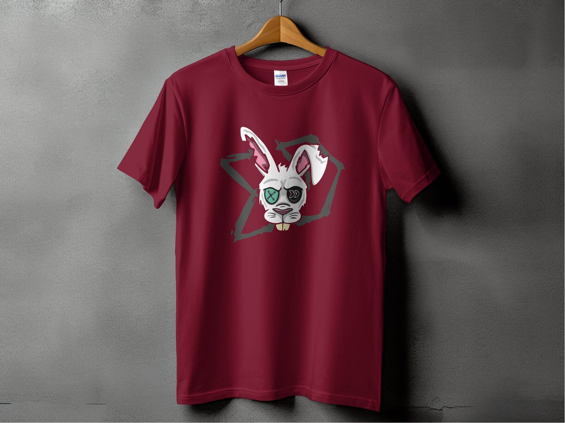 Unique Red T-Shirt for Fans with Sunglasses Rabbit product type