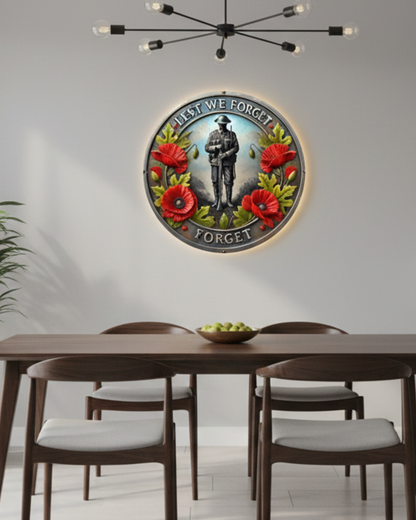 Lest We Forget Emblem Soldier - Metal Decor
