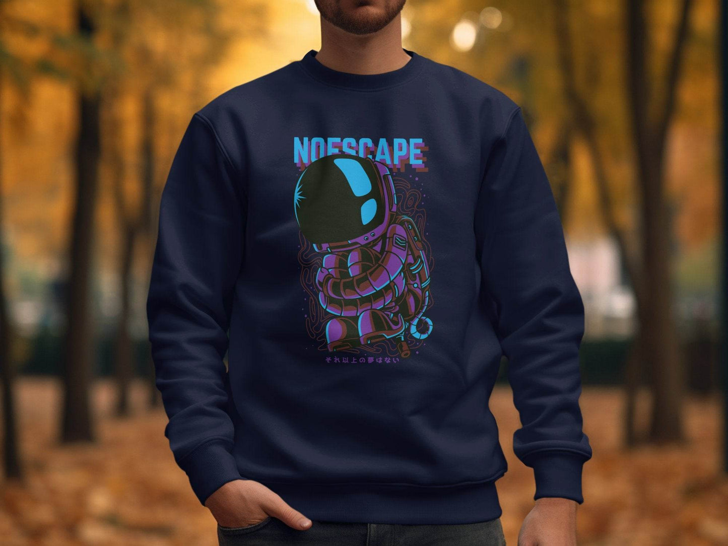 No Escape Spaceman Illustration Graphic Sweater - Design & Vybe