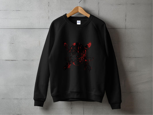 Skull and Crossbones Design Black Sweatshirt product