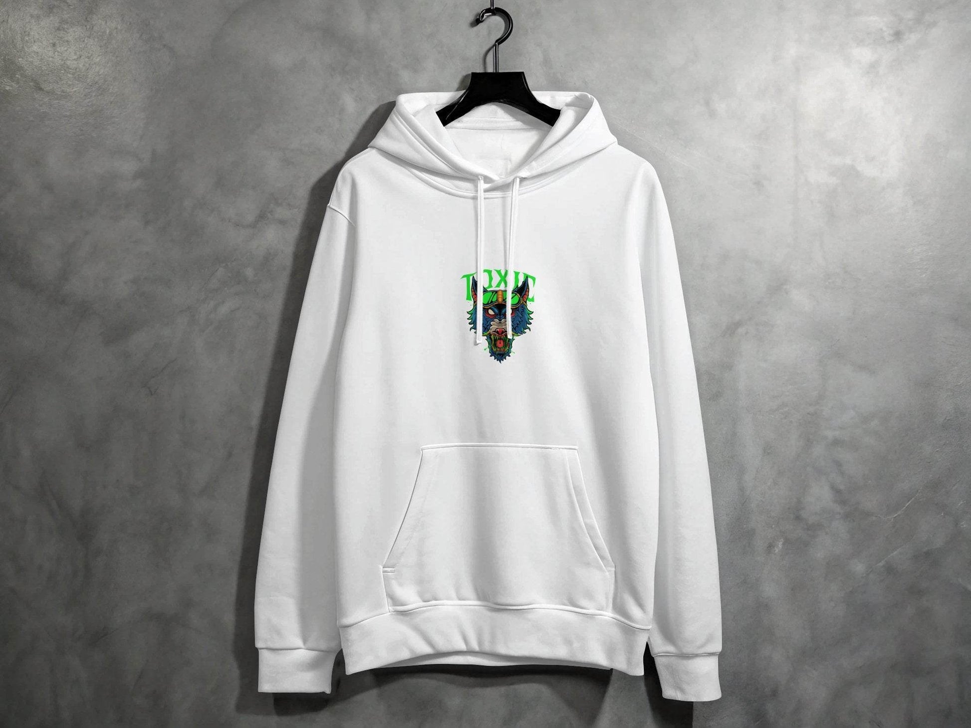 Toxic Wolf Artistic Graphic with Goggles Cool Hoodie - Design & Vybe
