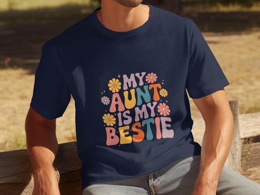 My Aunt is My Bestie Floral Design Graphic T-Shirt - Design & Vybe