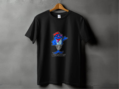 Funny Not Sorry Fish Style Skeleton With Sunglasses T-Shirt - Design & Vybe