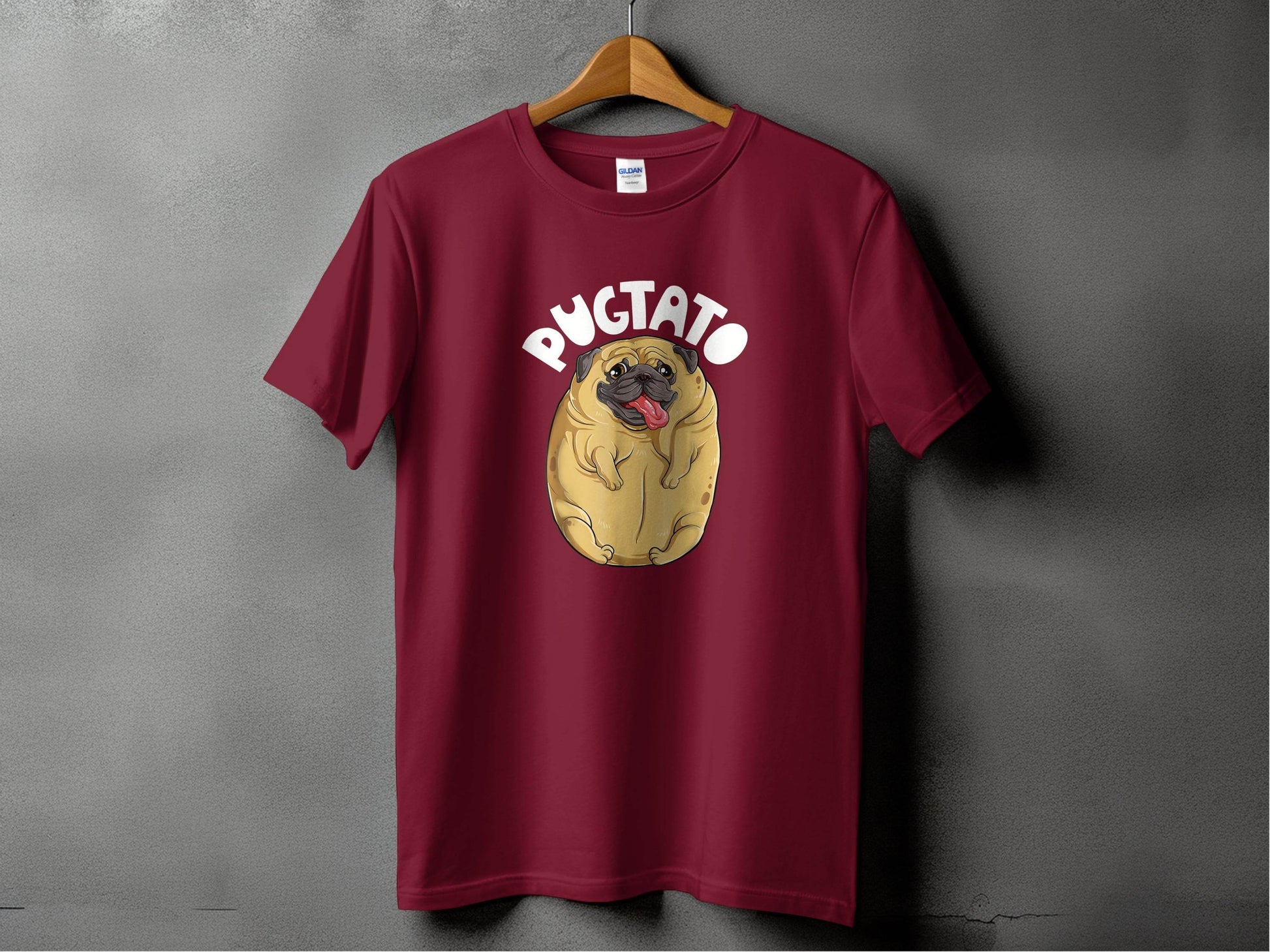 Cute Pugtato Pug Lover Design Graphic T-Shirt - Design & Vybe