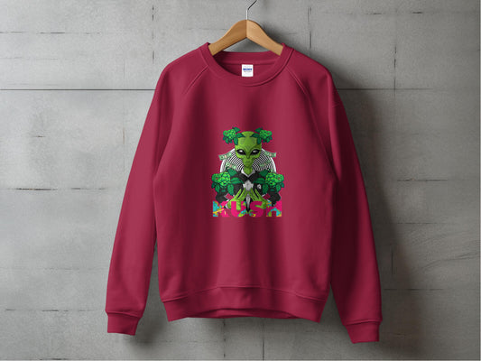 Alien with Green Smoke Graphic Sweatshirt product