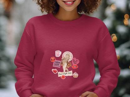 Cupid with Love and Valentine's Day Elements Sweater - Design & Vybe