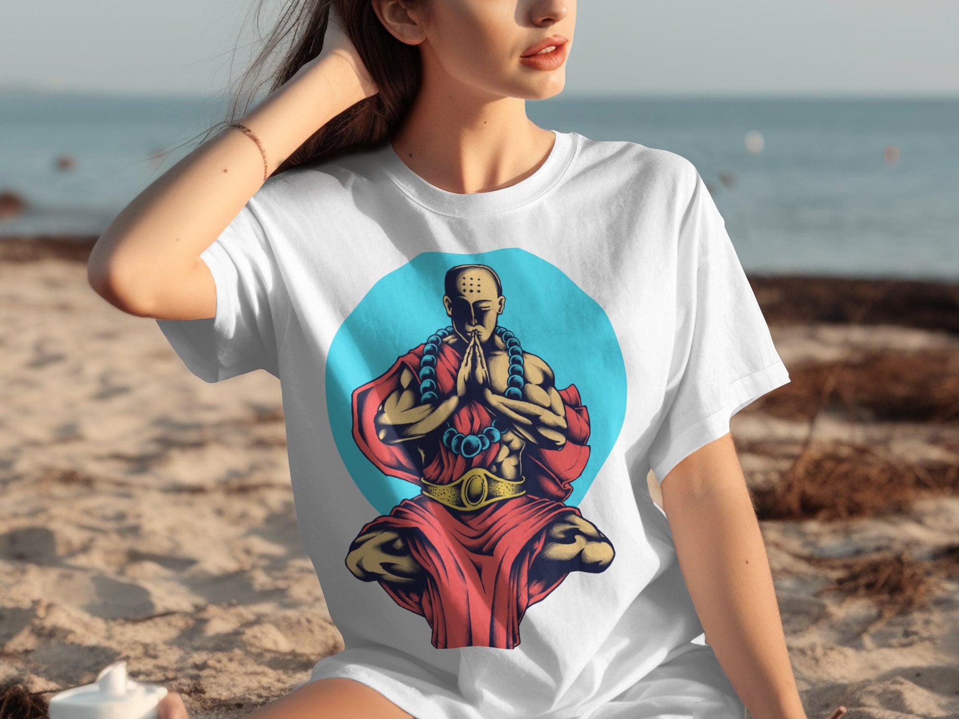Monks Meditating Graphic Design T-Shirt product