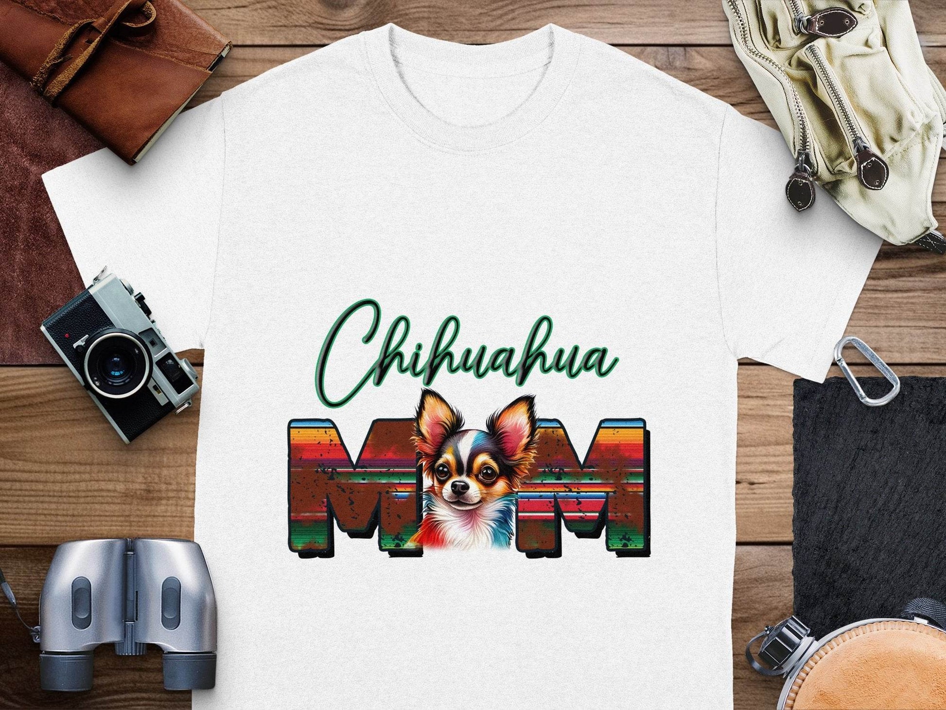 Chihuahua Mom Dog Colorful Letters Design T-Shirt - Design & Vybe