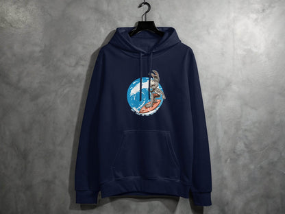 Donkey Surfing Adventure Graphic Print Hoodie - Design & Vybe