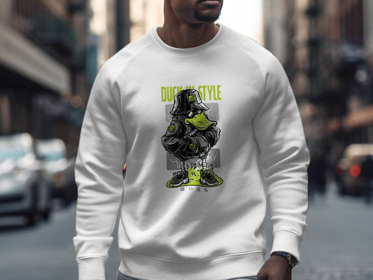 Duck in Style Cool Graphic Illustration Unisex Sweater - Design & Vybe