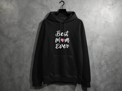 Best Mom Ever with Heart Mothers Day Celebration Hoodie - Design & Vybe