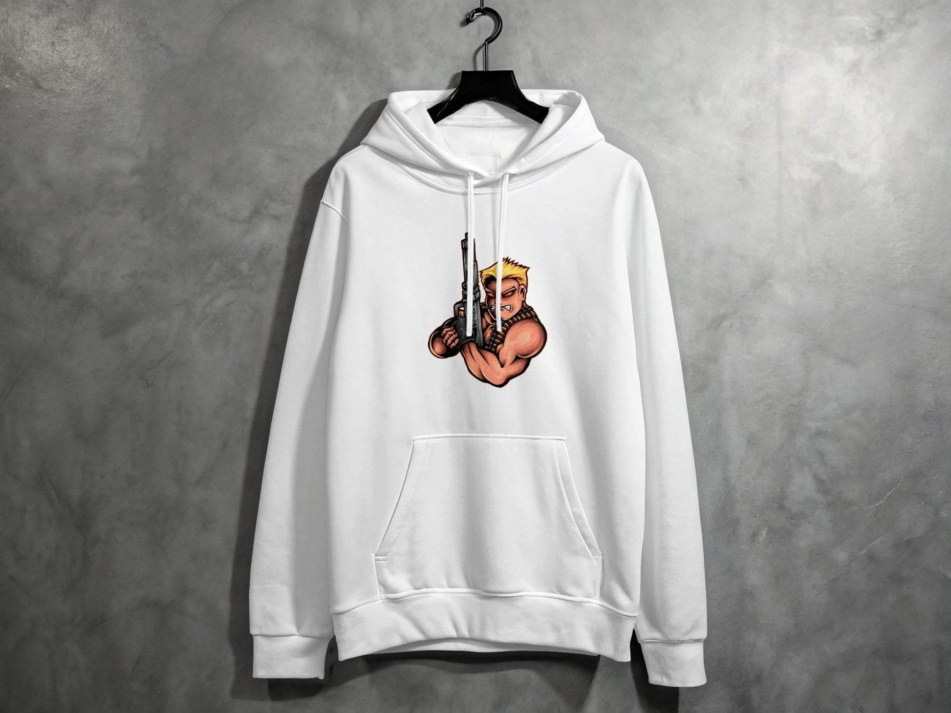 Fierce Cartoon Character with Gun Design Sweater - Design & Vybe