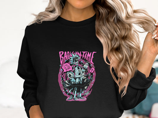 Back in Time Skeleton Graphic Sweatshirt product