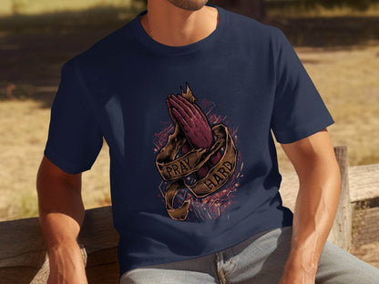 Pray Dark Hard Graphic Design T-Shirt - Design & Vybe