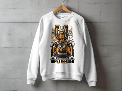 Hipster Deer Street Art Graphic Design For Casual Sweater - Design & Vybe