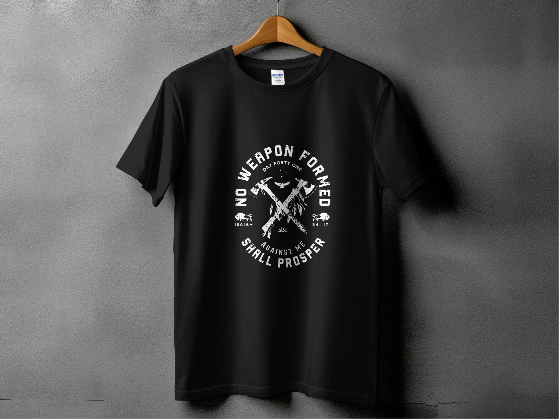 No Weapon Formed Against Me Shall Prosper Isaiah T-Shirt - Design & Vybe