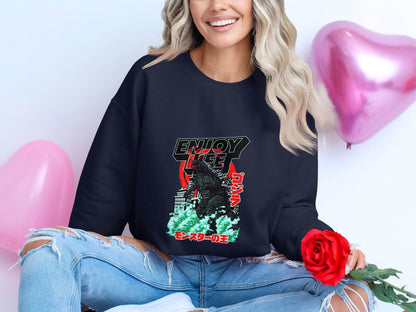 Enjoy Life Godzilla Monster King Of The Monsters Sweater - Design & Vybe