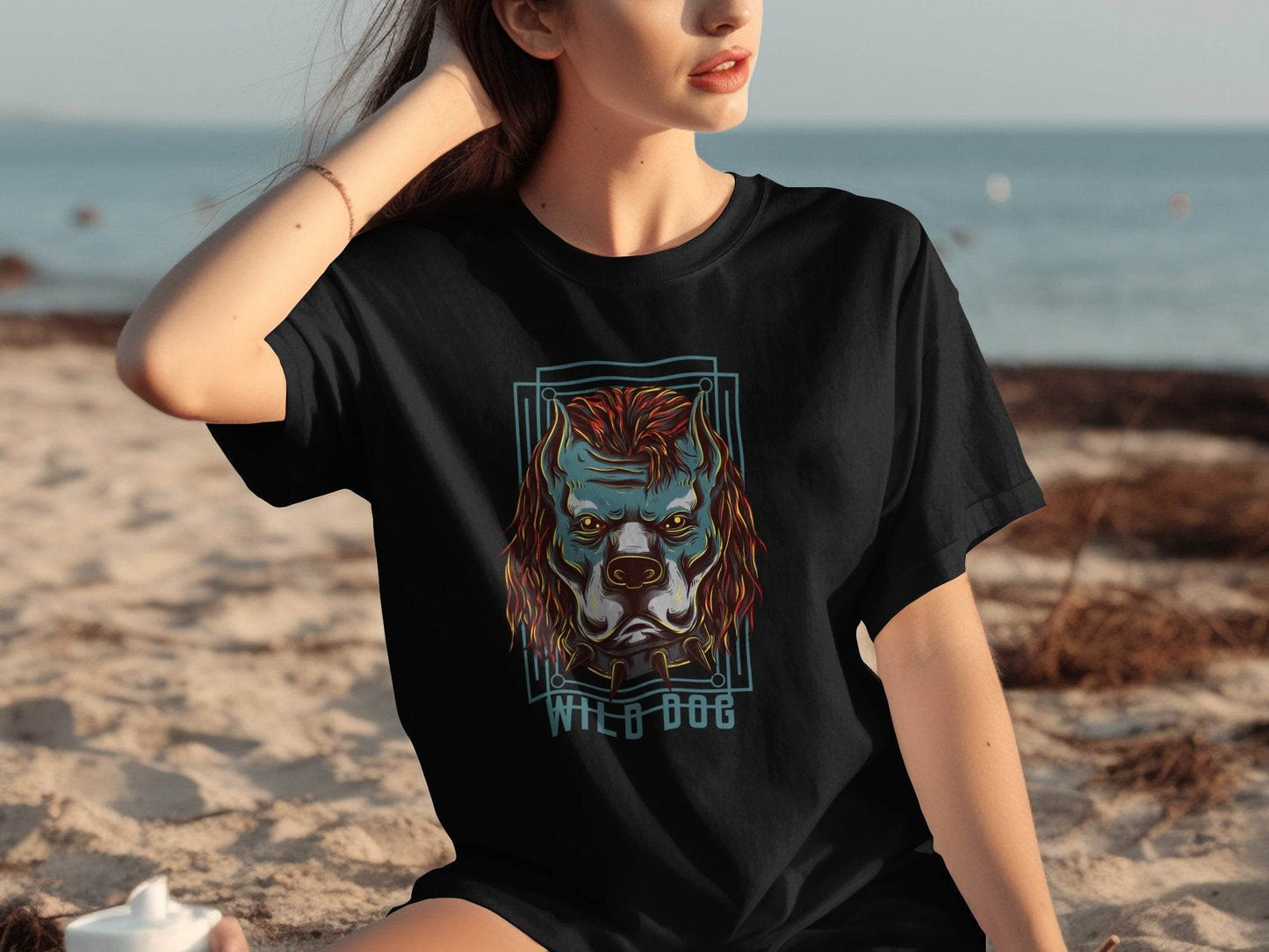 Ferocious Wild Dog Graphic Design T-Shirt - Design & Vybe